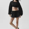 Camicia con maniche lunghe corta in cotone “Real Deal” - Nero