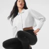 Camicia corta abbottonata “Take Me Out” - Bianca