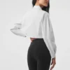 Camicia corta abbottonata “Take Me Out” - Bianca