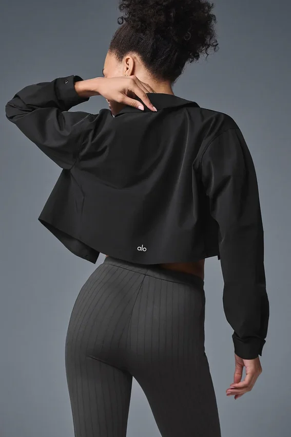 Camicia corta abbottonata “Take Me Out” - Nero