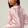 Camicia in seta Luminous con bottoni - Rosa champagne