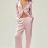 Camicia in seta Luminous con bottoni - Rosa champagne