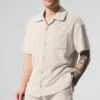 Camicia in spugna Coastal con bottoni - Colore osso