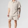 Camicia in spugna Coastal con bottoni - Colore osso