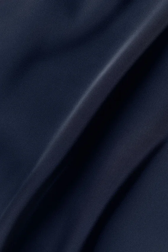 Camicia Satin Horizon a pantaloncini con bottoni - Navy
