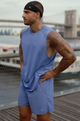 Canotta Alo Vapor Muscle - Blu Provenza