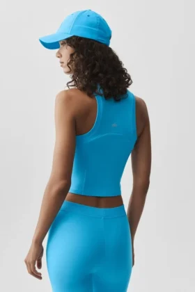 Canotta Alosoft Level Up con zip integrale – Blu azzurro
