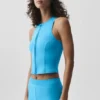 Canotta Alosoft Level Up con zip integrale - Blu azzurro