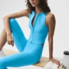 Canotta Alosoft Level Up con zip integrale - Blu azzurro