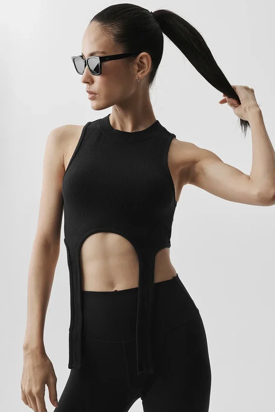 Canotta Benessere Rib Flaunt - Nera