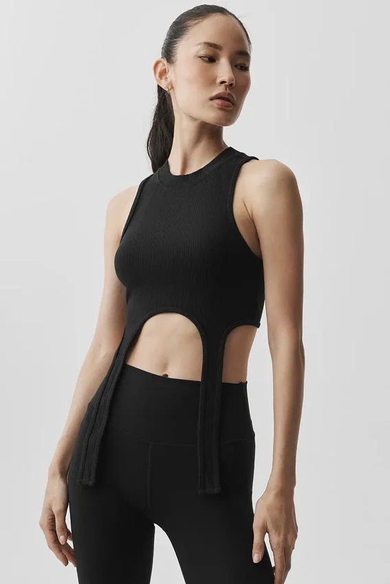 Canotta Benessere Rib Flaunt - Nera