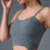 Canotta con reggicalze in maglia denim - Grigio acciaio/Antracite