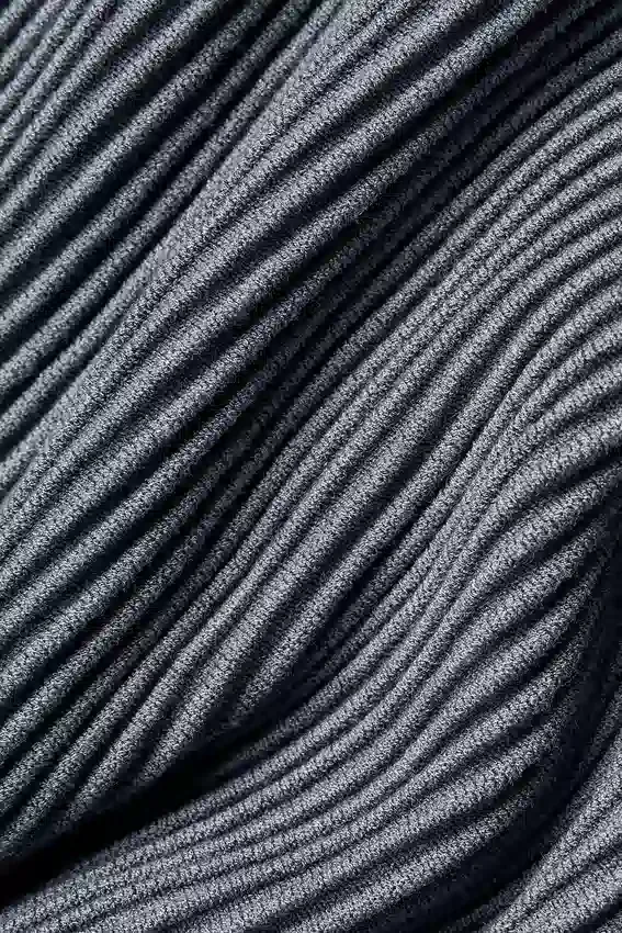 Canotta con reggicalze in maglia denim - Grigio acciaio/Antracite