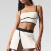 Canotta con reggiseno aerodinamico Airbrush - Avorio/Nero