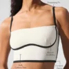 Canotta con reggiseno aerodinamico Airbrush - Avorio/Nero