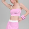 Canotta con reggiseno aerodinamico Airbrush - Rosa Candy Heart/Bianco