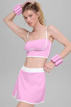 Canotta con reggiseno aerodinamico Airbrush - Rosa Candy Heart/Bianco