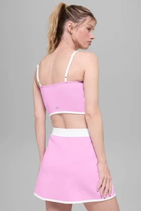 Canotta con reggiseno aerodinamico Airbrush – Rosa Candy Heart/Bianco