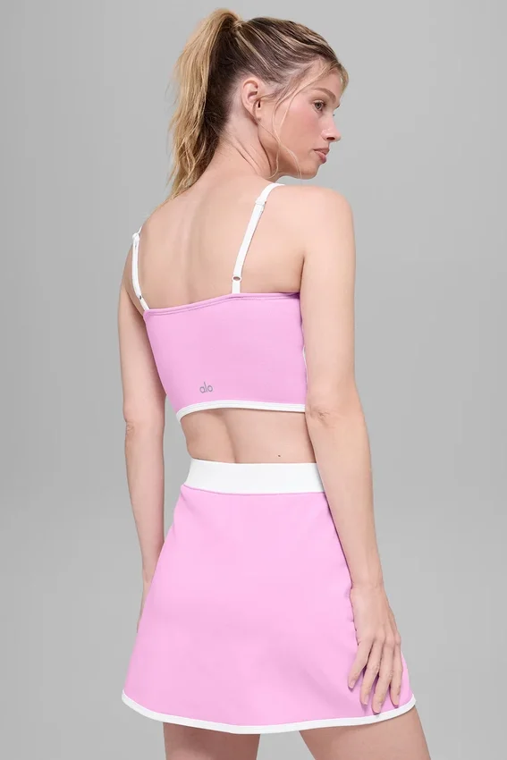 Canotta con reggiseno aerodinamico Airbrush - Rosa Candy Heart/Bianco