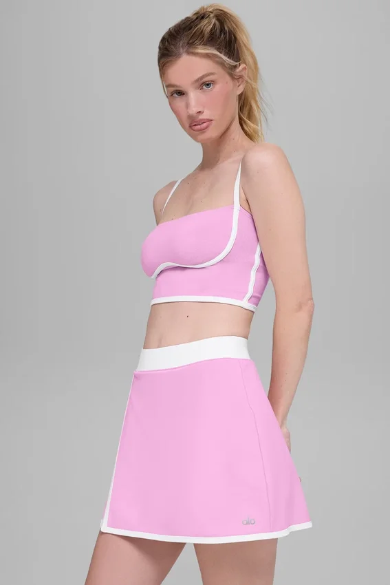 Canotta con reggiseno aerodinamico Airbrush - Rosa Candy Heart/Bianco