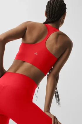 Canotta con reggiseno Airlift Super Sleek – Rosso brillante