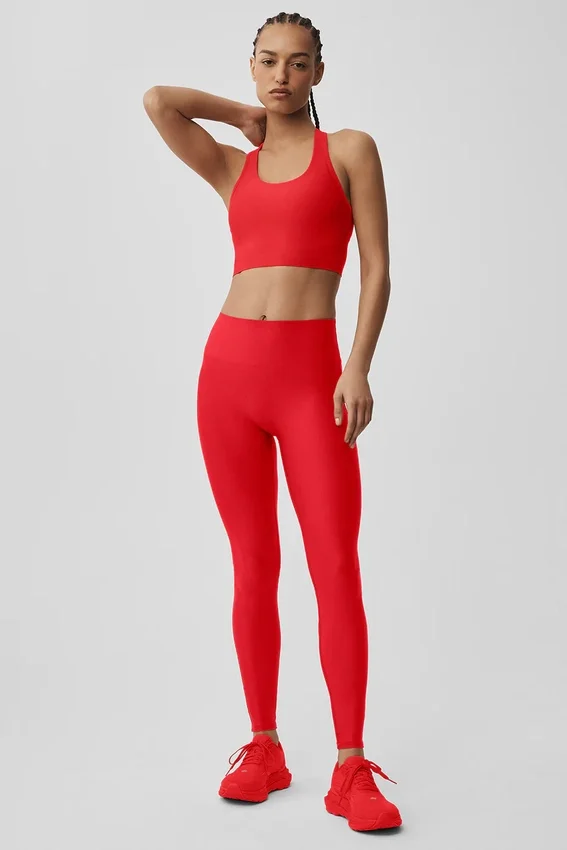 Canotta con reggiseno Airlift Super Sleek - Rosso brillante