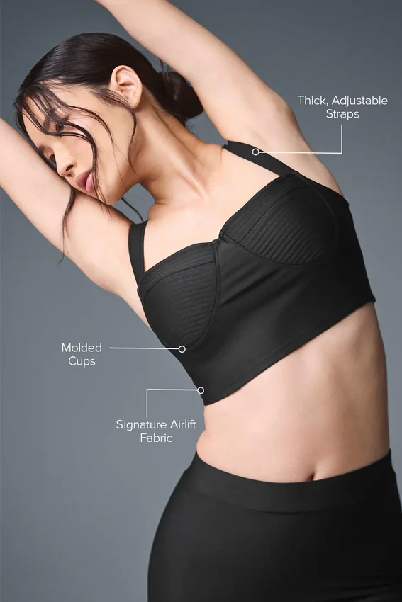 Canotta con reggiseno Airlift Turn It Up - Nero