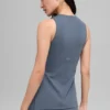 Canotta con reggiseno integrato a lunghezza intera Alo Softsculpt Precision - Bluestone