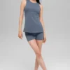 Canotta con reggiseno integrato a lunghezza intera Alo Softsculpt Precision - Bluestone
