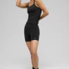 Canotta con reggiseno integrato a maniche lunghe Favorite senza cuciture a costine - Nero