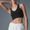 Canotta con reggiseno integrato Airbrush - Nero