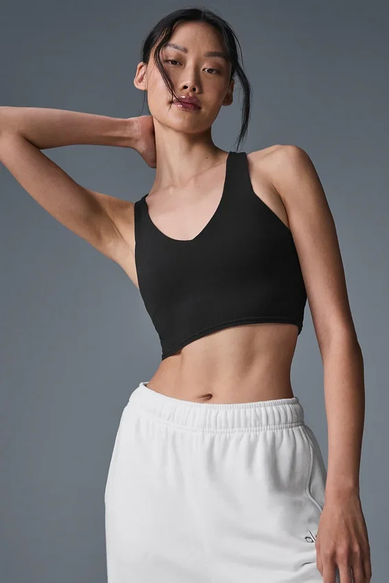 Canotta con reggiseno integrato Airbrush - Nero