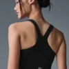 Canotta con reggiseno integrato Airbrush - Nero