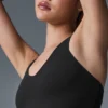 Canotta con reggiseno integrato Airbrush - Nero