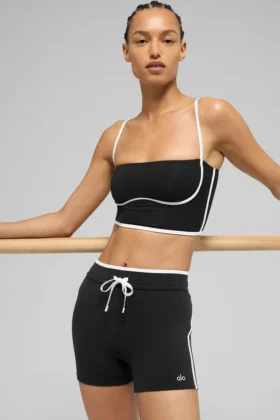 Canotta con reggiseno integrato Airbrush Streamlined - Nero/Bianco