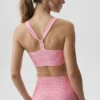 Canotta con reggiseno integrato Airlift a quadretti - Rosa Paradiso a quadretti