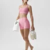 Canotta con reggiseno integrato Airlift a quadretti - Rosa Paradiso a quadretti