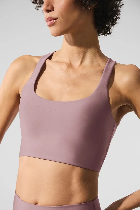 Canotta con reggiseno integrato Airlift Sleek - Smoky Quartz