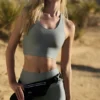 Canotta con reggiseno integrato Airlift Super Sleek - Grigio lunare