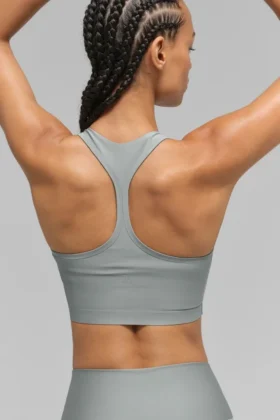 Canotta con reggiseno integrato Airlift Super Sleek – Grigio lunare