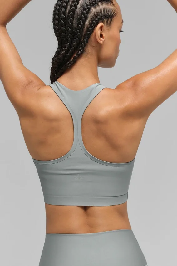 Canotta con reggiseno integrato Airlift Super Sleek - Grigio lunare