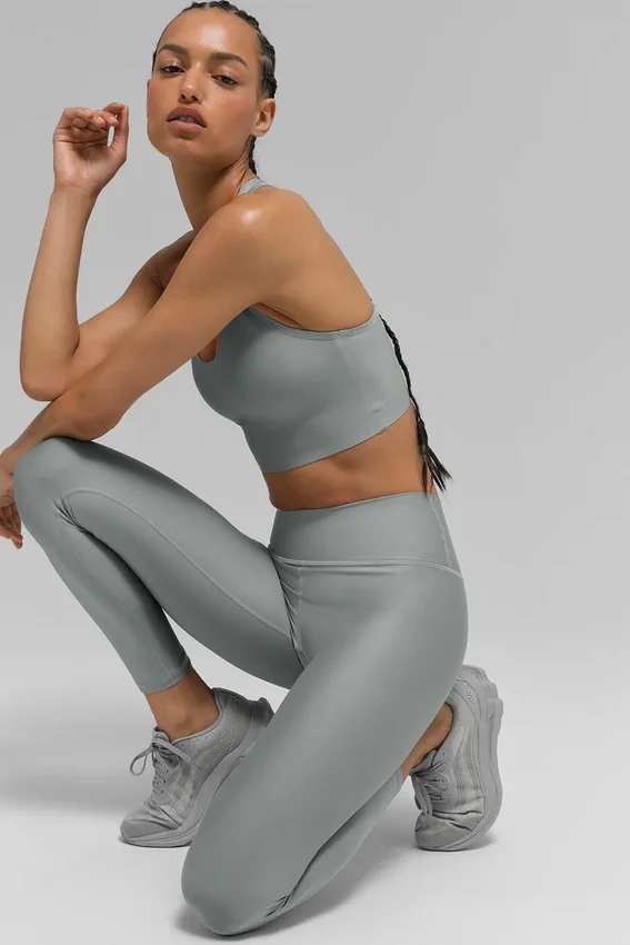 Canotta con reggiseno integrato Airlift Super Sleek - Grigio lunare
