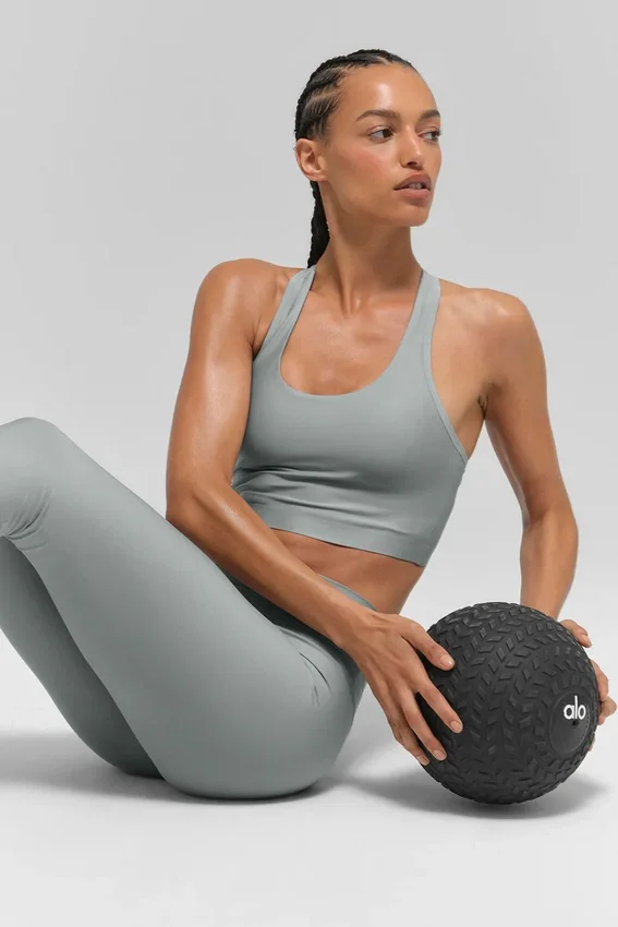 Canotta con reggiseno integrato Airlift Super Sleek - Grigio lunare