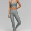 Canotta con reggiseno integrato Airlift Super Sleek - Grigio lunare