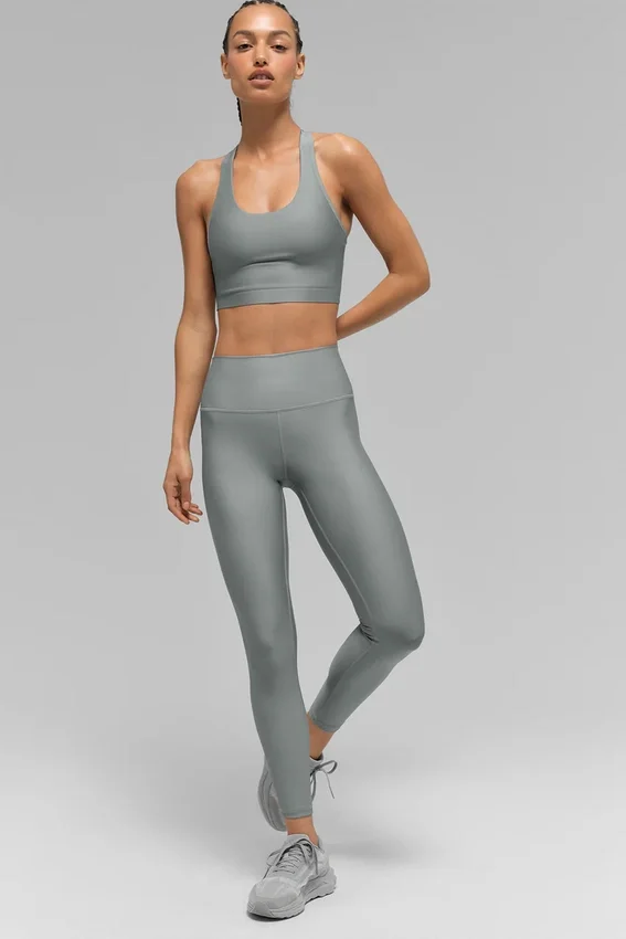 Canotta con reggiseno integrato Airlift Super Sleek - Grigio lunare