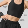 Canotta con reggiseno integrato Airlift Super Sleek - Nero