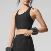 Canotta con reggiseno integrato Airlift Super Sleek - Nero