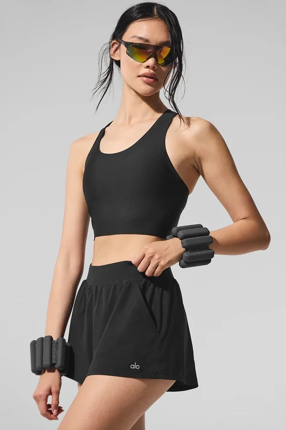Canotta con reggiseno integrato Airlift Super Sleek - Nero
