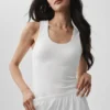 Canotta con reggiseno integrato Alo Softsculpt No Nonsense - Bianco
