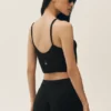 Canotta corta Heat Wave in seta e cashmere - Nero